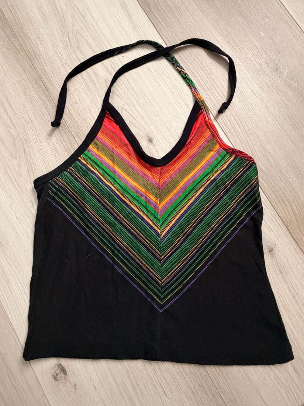 Lot Halter Top Size Medium Black Striped